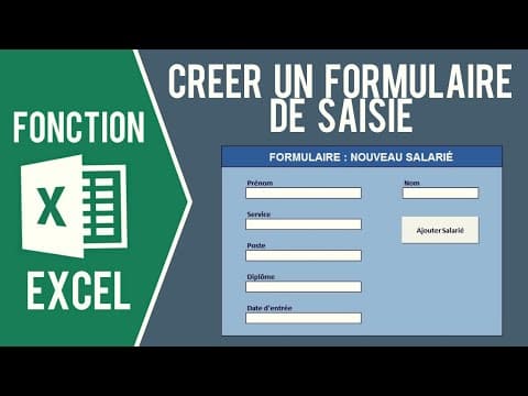 Créer un formulaire Excel sans VBA : méthode simple et rapide